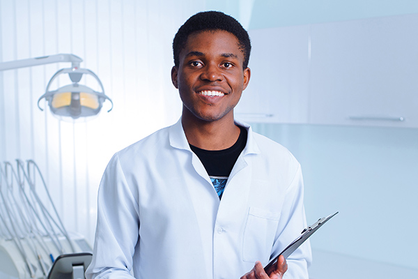 image of Black dentist in a dental clinic